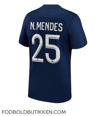 Paris Saint-Germain Nuno Mendes #25 Hjemmebanetrøje 2022-23 Kortærmet